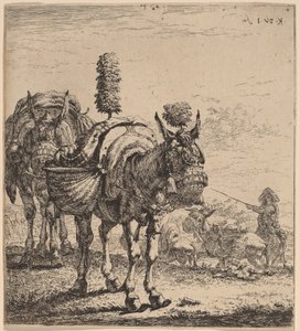 Two Mules by Karel Dujardin