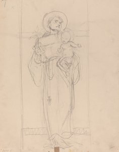 Standing Saint holding the Christ Child by Karel Vitezslav Masek
