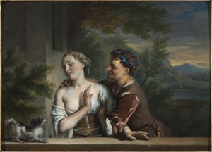 A Man Trying to Embrace a Woman by Karel de Moor