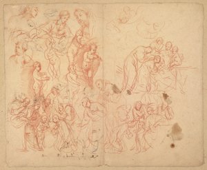 Figure Studies (recto); Figure Studies (verso) by Karel Škréta