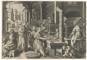 Spinning Silk (Introduction of the Silkworm and Silk Production in Europe) (Vermis Sericus)