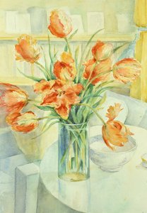 Artists Tulips in the Drawing Room by Karen Armitage