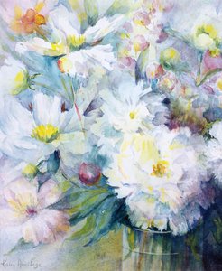 Peonies - Festive Maxima by Karen Armitage