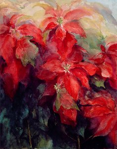 Red Poinsettias by Karen Armitage