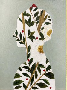 Botanical Woman Profile by Karenina Fabrizzi