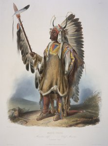 Mato-Tope, a Mandan Chief, Engraved by J. Hurliman