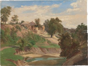 On the Pedernales River by Karl Friedrich Hermann Lungkwitz