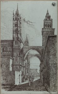 View of the Cathedral Church of Palermo by Karl Friedrich Schinkel