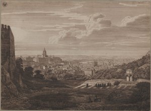 View of Prague from Laurenziberg by Karl Friedrich Schinkel