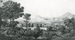 View from the Palace of Prince Valguarnera on a Part of Bagaria near Palermo and the Gulf of Cefalù by Karl Friedrich Schinkel
