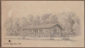 Berlin. Swiss House on Peacock Island. View by Karl Friedrich Schinkel