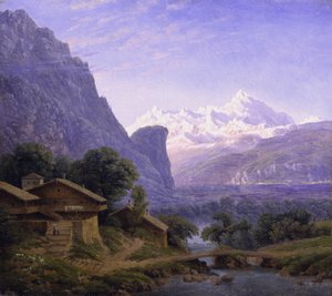 View of Mont Blanc by Karl Friedrich Schinkel