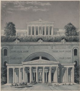 The Residence of a Prince. Castle Entrance by Karl Friedrich Schinkel