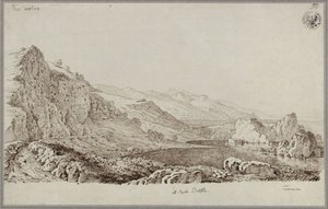 Port of Ulysses at Taormina / Landscape at Taormina by Karl Friedrich Schinkel