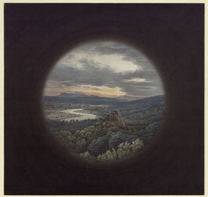 Ideal Landscape with City on a River / View of Dresden by Karl Friedrich Schinkel