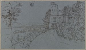 Köstritz. Artificial Ruin in the Castle Park (?) by Karl Friedrich Schinkel