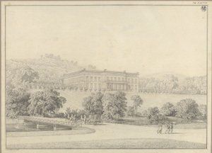 Kressendorf near Krakow. Castle. Perspective View by Karl Friedrich Schinkel