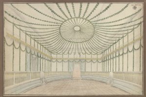 Merseburg. Castle. Design for the Decoration of a Hall on the Occasion of the Homage Ceremonies for Frederick William III of Prussia by Karl Friedrich Schinkel