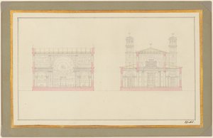 Section of the Crossing and the West End of a Cathedral for Berlin