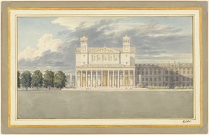 The Façade and Surroundings of a Cathedral for Berlin by Karl Friedrich Schinkel