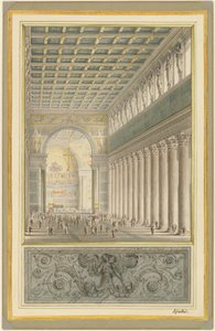 The Nave, Apse, and Crossing of a Cathedral for Berlin by Karl Friedrich Schinkel