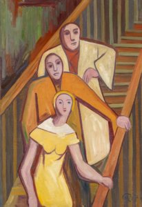 On the Stairs by Karl Hofer