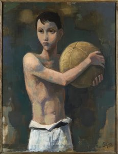 Boy with Football by Karl Hofer