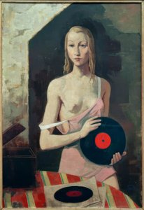 Girl with Record by Karl Hofer