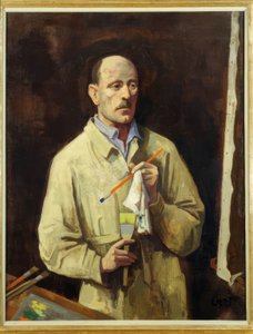 Self-Portrait in Front of the Easel