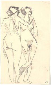 Two Standing Models by Karl Isakson