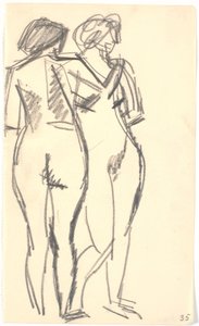 Two Standing Models by Karl Isakson
