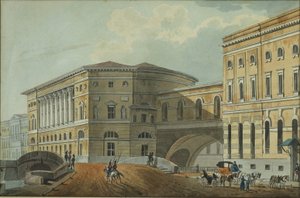 View of the Palace Embankment in St. Petersburg by Karl Ivanovich Kolmann