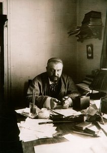 Alexander Kuprin, Russian Author, at His Desk, Gatchina, Russia by Karl Karlovich Bulla