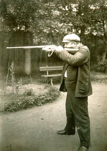 Russian author Alexander Kuprin shooting, Gatchina, Russia by Karl Karlovich Bulla