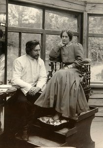 Russian Author Leonid Andreyev with His Wife, early 20th century
