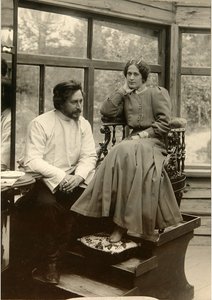 The Author Leonid Andreyev with His Wife Alexandra Michailovna by Karl Karlovich Bulla