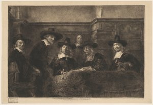 The Syndics, after Rembrandt by Karl Köpping