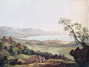 View of Geneva from Saconex in Savoy by Karl Ludwig Hackert