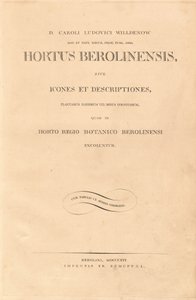 Hortus Berolinensis by Karl Ludwig Willdenow