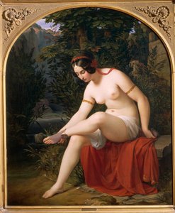 Nymph bathing, by Heinrich Karl Anton Mucke