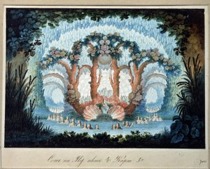 Stage Design for the Opera Chor Valley by A. Verstovski