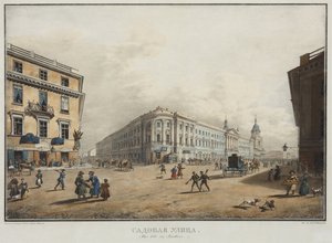 View of Sadovaya Street in Saint Petersburg by Karl Pavlovich Beggrov