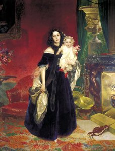 Maria Arkadyevna Stolypina Beck 1819-1889 with her Daughter