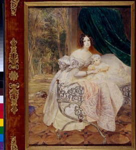 Portrait of Maria Buteneva with Daughter Maria by Karl Pavlovich Bryullov