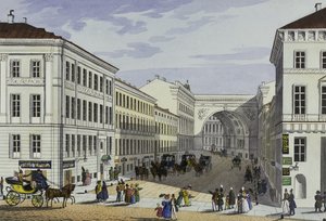Millionnaya Street and Kotomin House in Saint Petersburg by Karl Petrovich Beggrov
