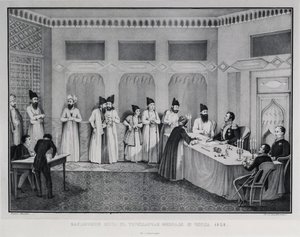 Signing of the Treaty of Turkmenchay by Karl Petrovich Beggrov