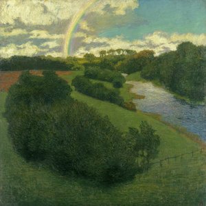 Landscape with a Rainbow in Alster by Karl Wilhelm Arthur Illies