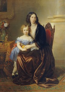 Countess Leonie Lanckorońska, née Countess Potocka, with her Son Karl