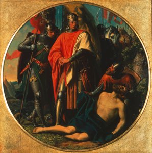 Rudolf I of Habsburg at the Corpse of Ottokar at Dürnkrut 1278 by Karl von Blaas