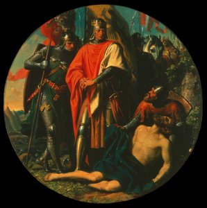 Rudolph I on Battlefield After the Victory Over Ottokar by Karl von Blaas